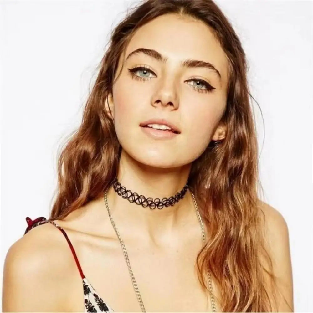 Vintage Gothic Black Choker Necklace
