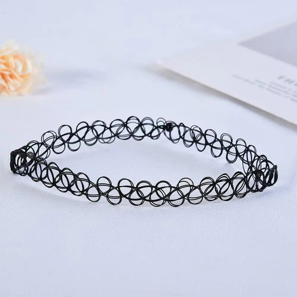 Vintage Gothic Black Choker Necklace