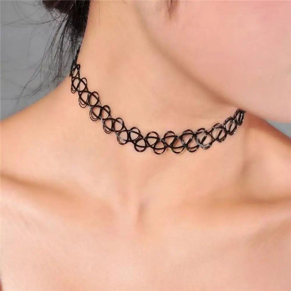 Vintage Gothic Black Choker Necklace