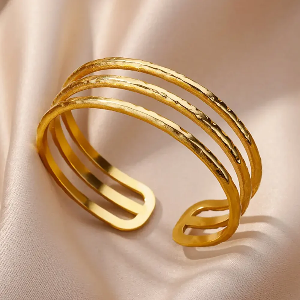 Golden Muse Statement Cuff Collection Bracelet