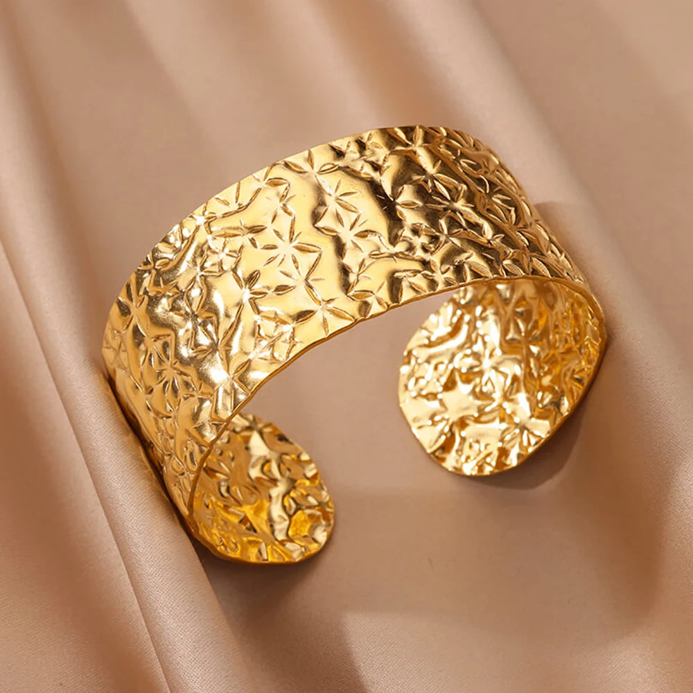 Golden Muse Statement Cuff Collection Bracelet