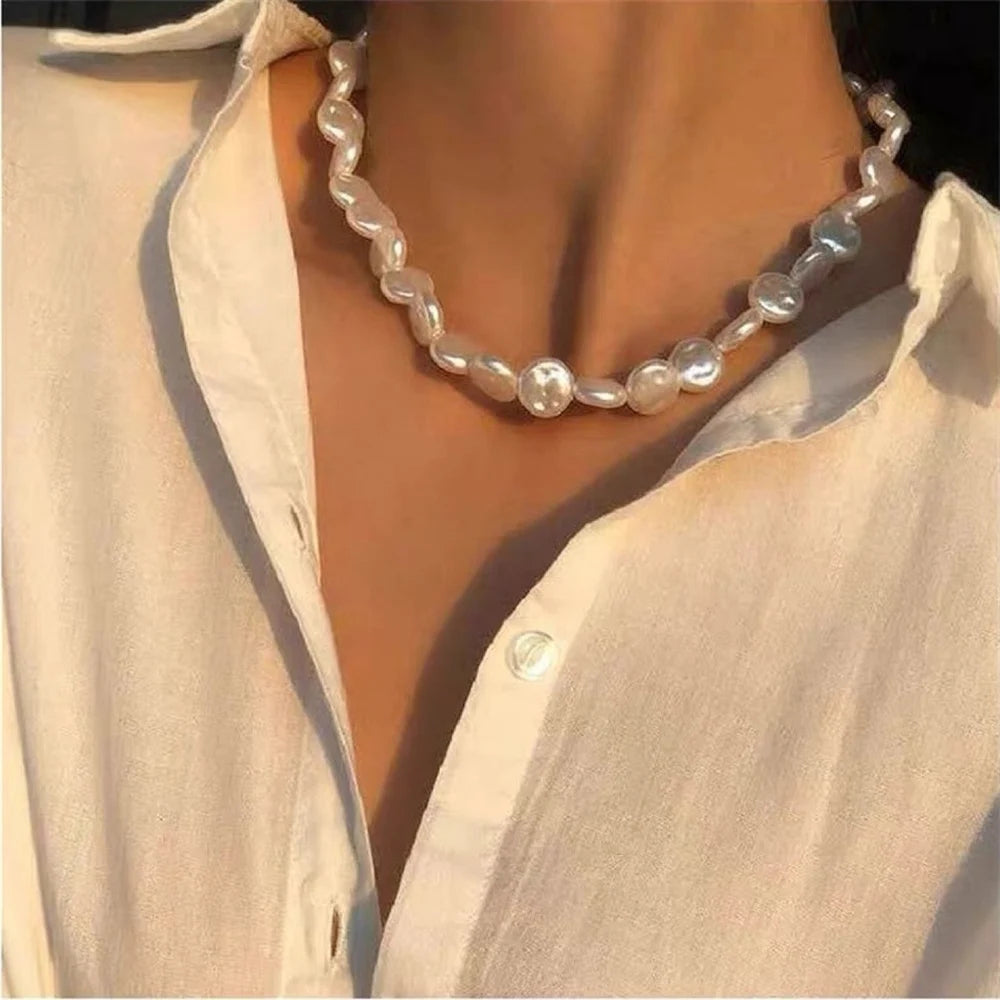 Lustrous Pearl Heart Necklace