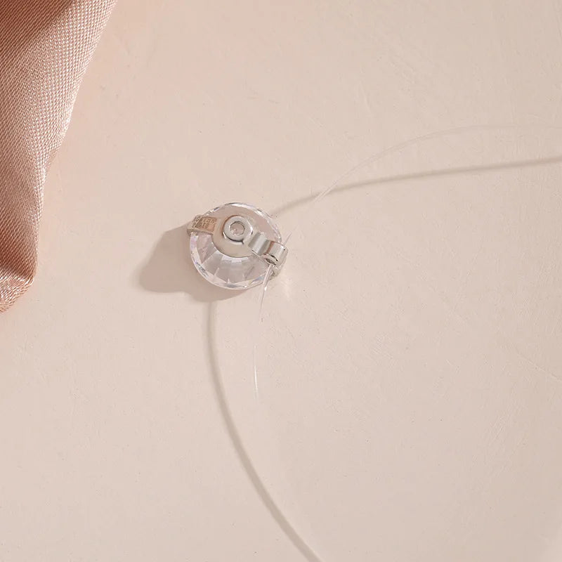 Luxury Crystal Ball Pendant Fishline Necklace