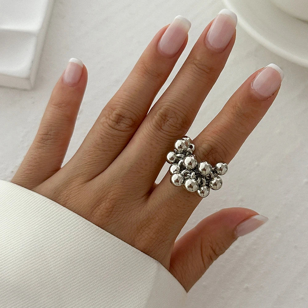 Gold Plated Square Zircon Ring – Adjustable Stainless Steel