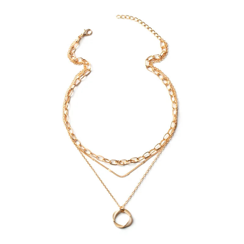Layered Gold Chain Necklace