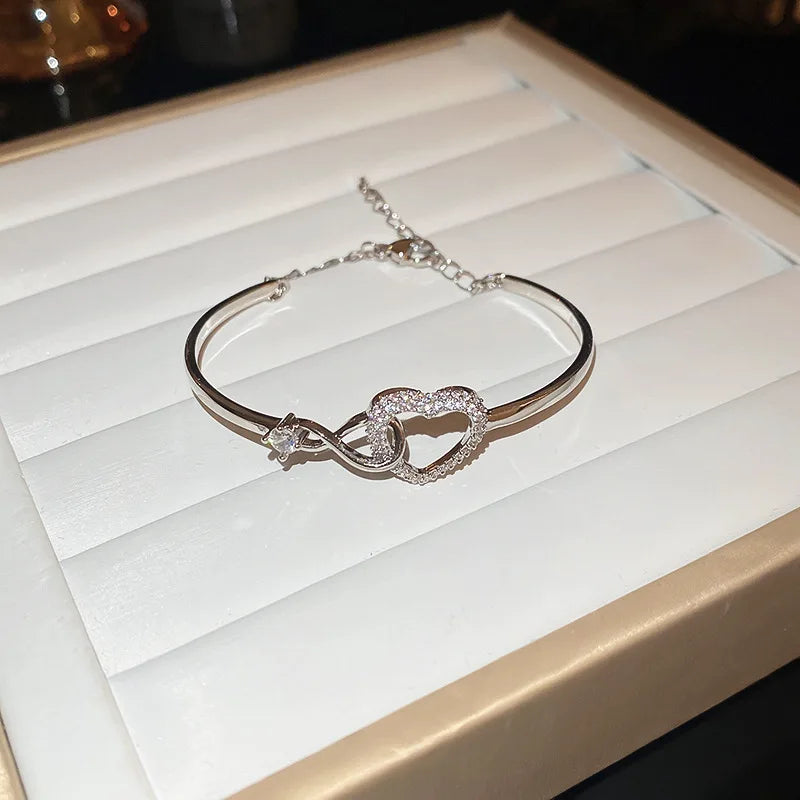 Radiance Knot Zircon Cuff Bracelet