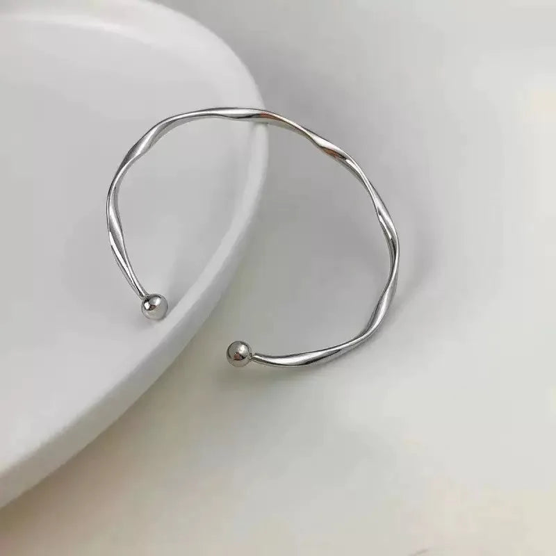 Twist Elegance Adjustable Bangle Bracelet