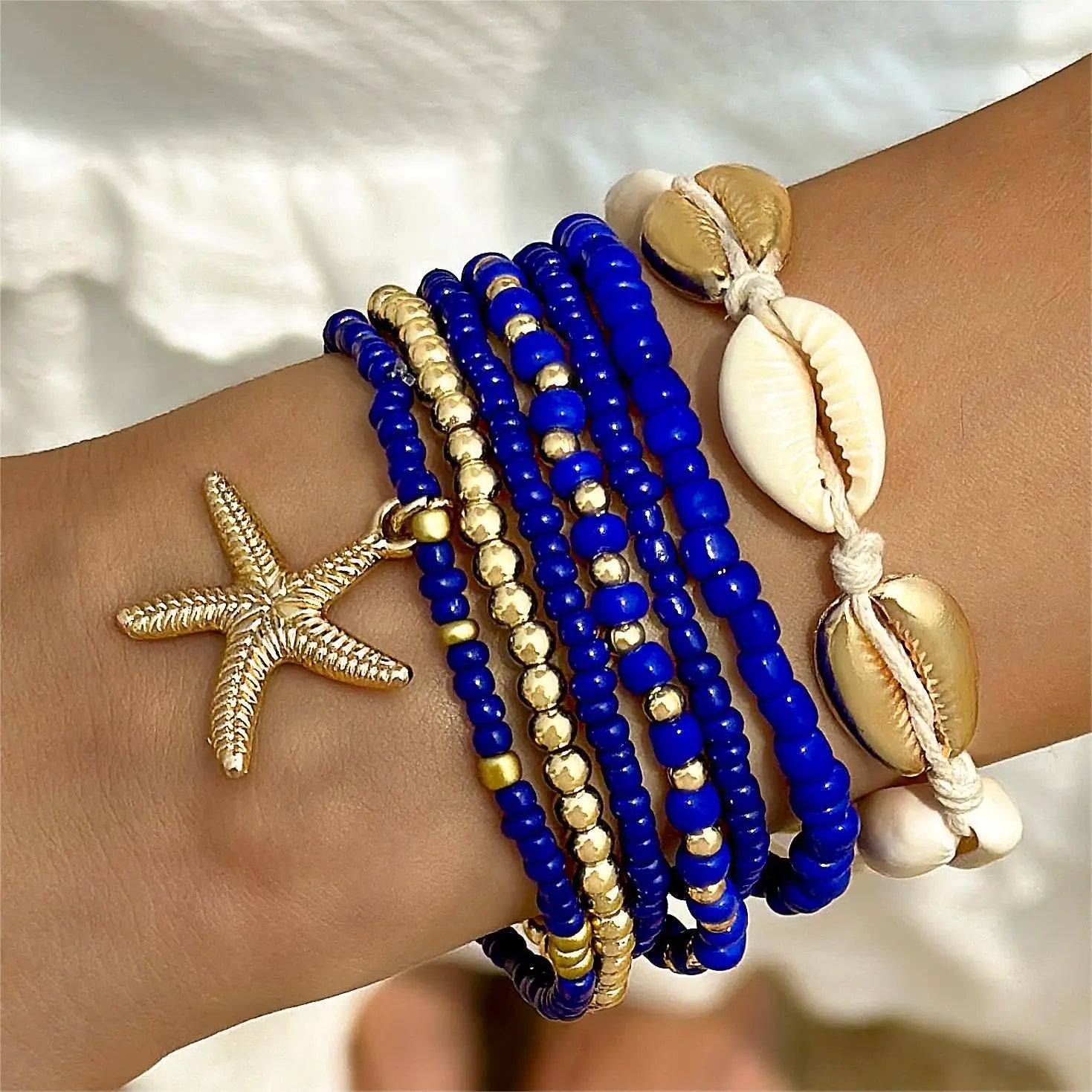 Ocean Breeze Boho Bracelet Set – 7 Pieces Bracelet