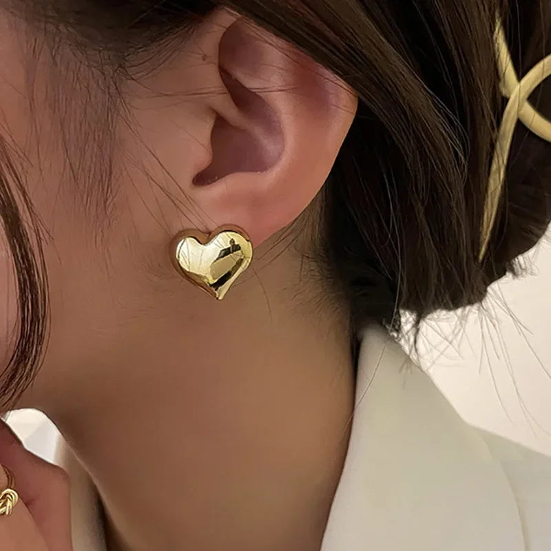 Golden Heart Glow Earrings