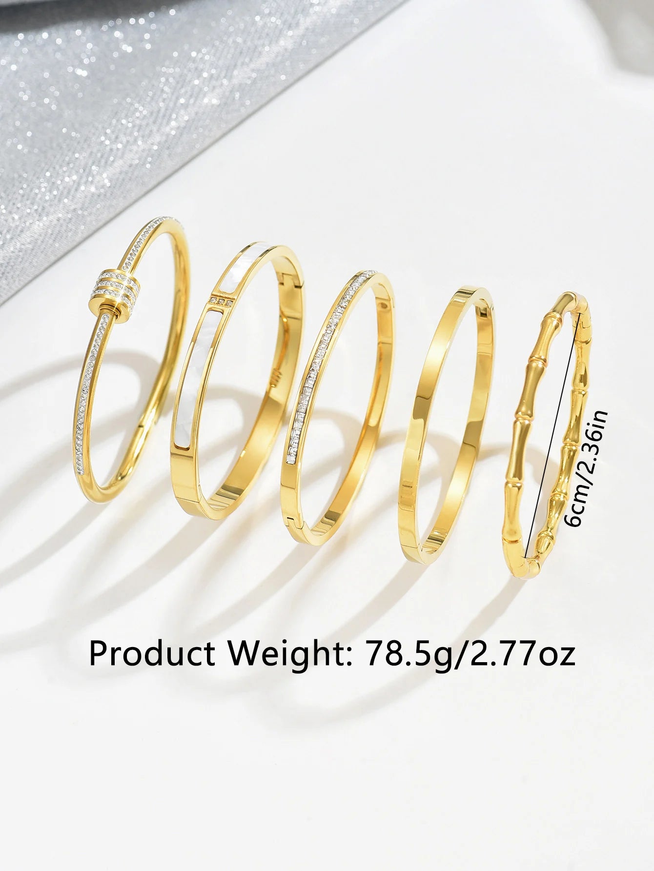 Fortune Luxe Clover Bangle Set Bracelet