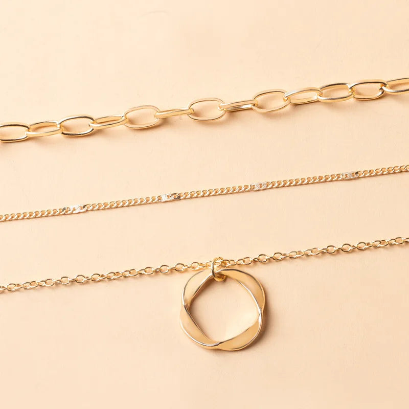 Layered Gold Chain Necklace