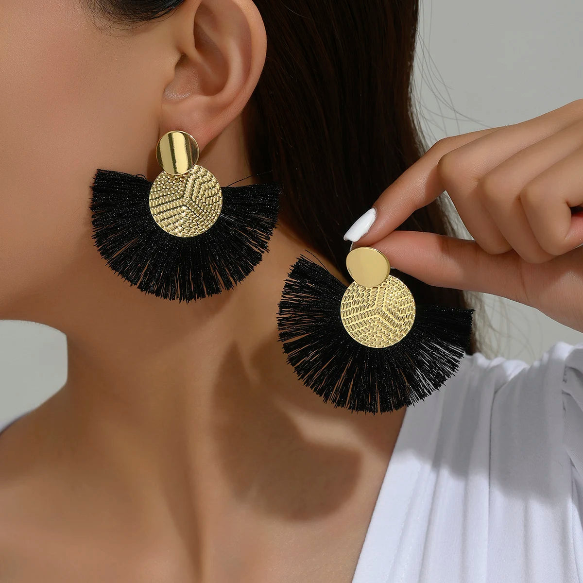 Boho Radiance Tassel Earrings
