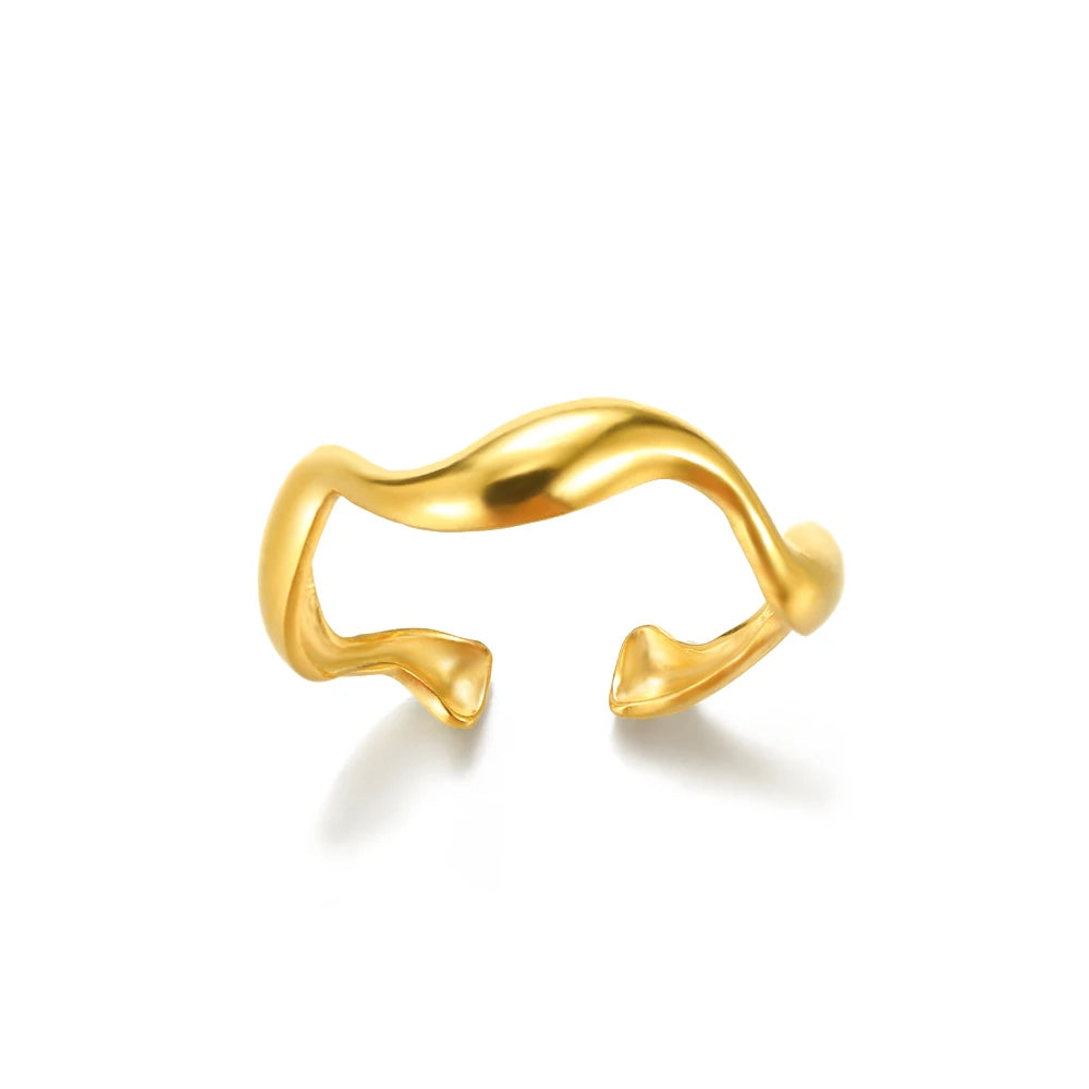 Stainless Steel Gold Rings Set