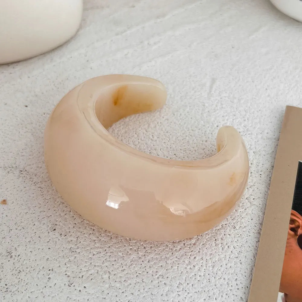 Luna Bold Resin & Gold Bangle Set Bracelets