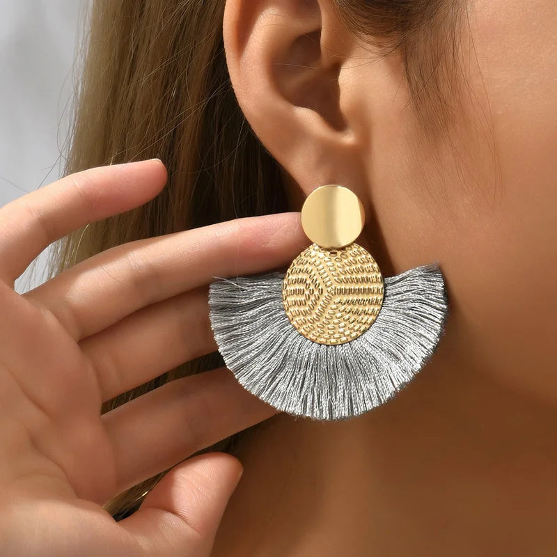 Boho Radiance Tassel Earrings