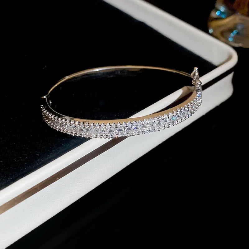 Radiance Knot Zircon Cuff Bracelet