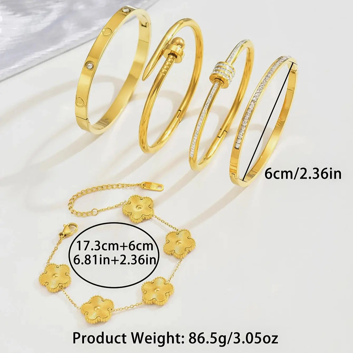 Luxe Fortune Bangle Set Bracelet