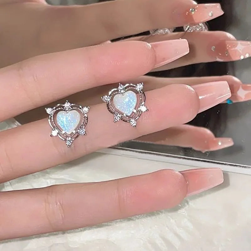 Crystal Bow Charm Earrings