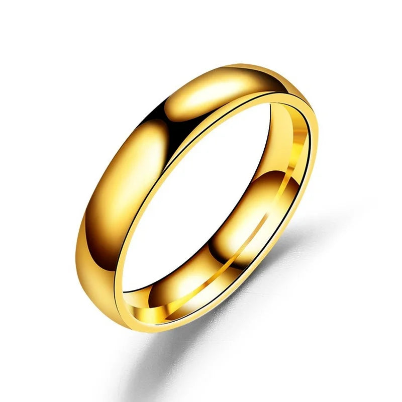 Unisex 6mm Titanium Wedding Ring – High Polished Stainless Steel Band, Hypoallergenic Couple Jewellery