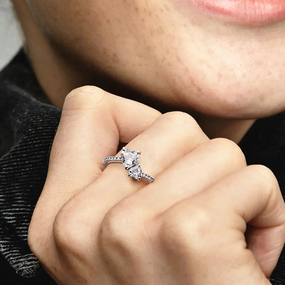 925 Sterling Silver Moissanite & Cubic Zirconia Rings