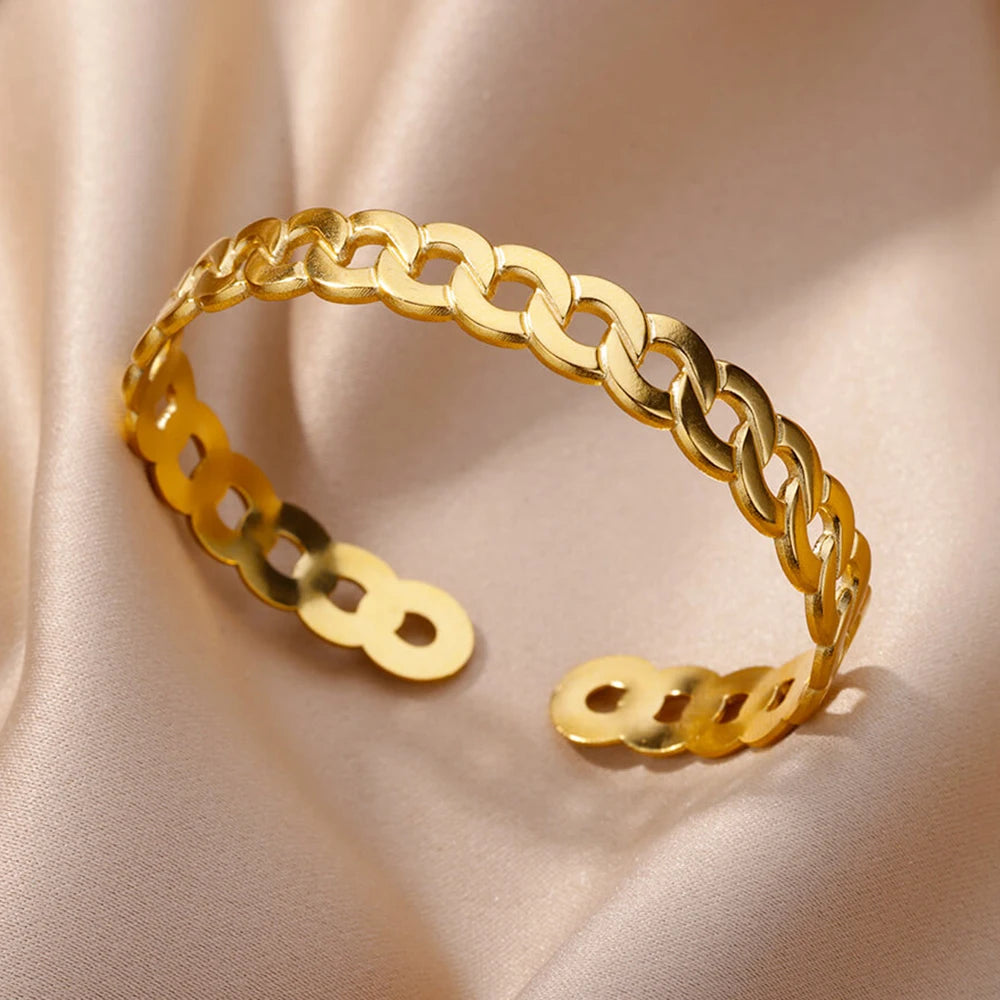 Golden Muse Statement Cuff Collection Bracelet