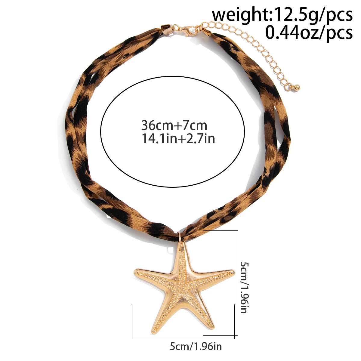 Gold Starfish Pendant Necklace