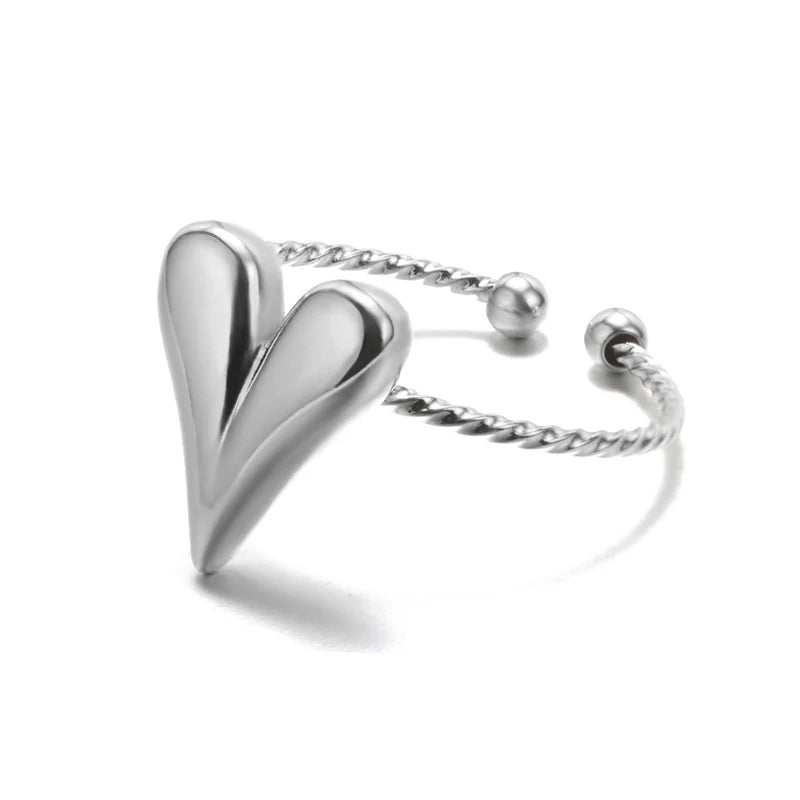 Stainless Steel Gold Rings Set