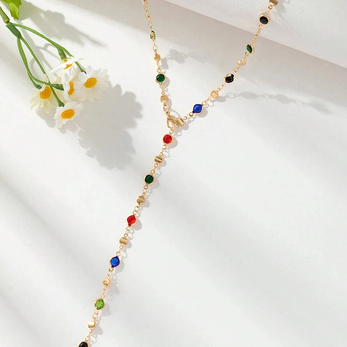 Geometric Multicolour Pendant Necklace