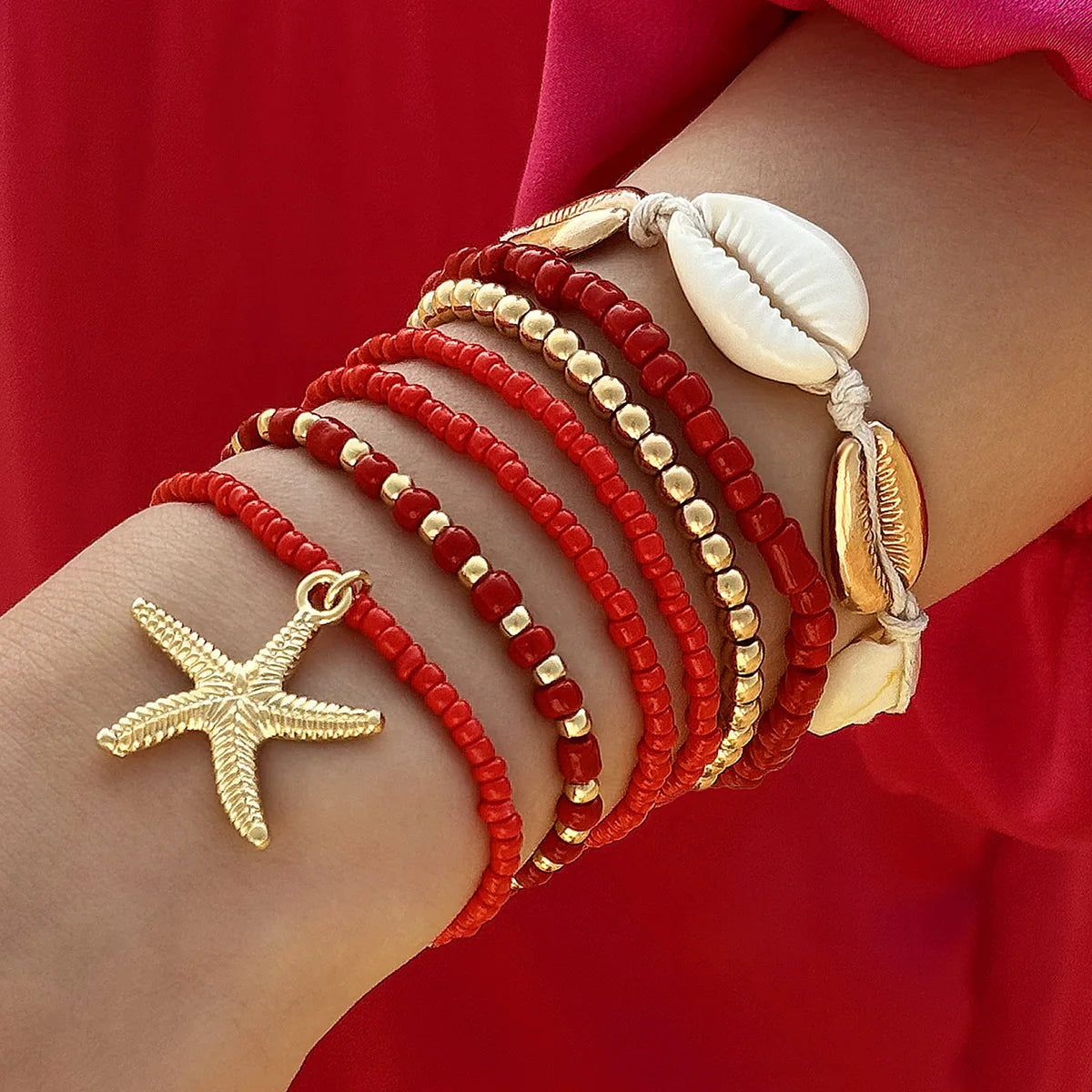 Ocean Breeze Boho Bracelet Set – 7 Pieces Bracelet