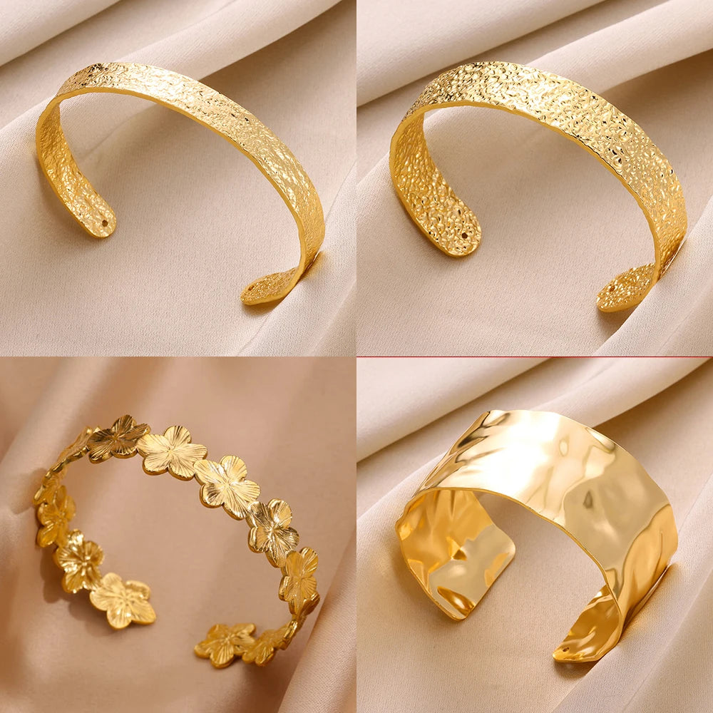 Golden Muse Statement Cuff Collection Bracelet