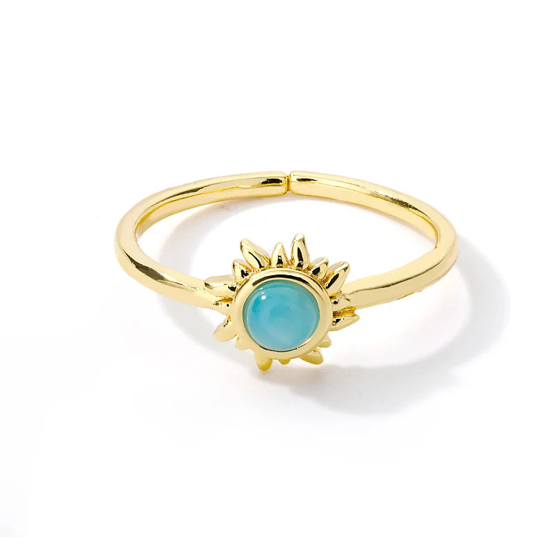 Stainless Steel Gold Rings Set