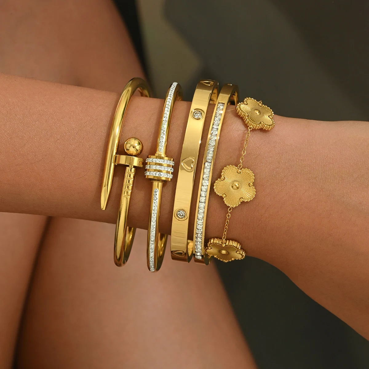Luxe Fortune Bangle Set Bracelet
