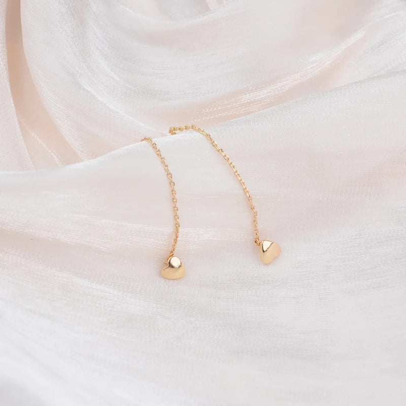 Ethereal Heart Tassel Earrings