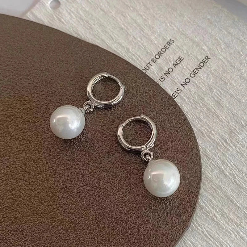 Aurora Baroque Pearl Hoop Earrings
