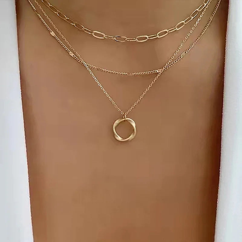 Layered Gold Chain Necklace