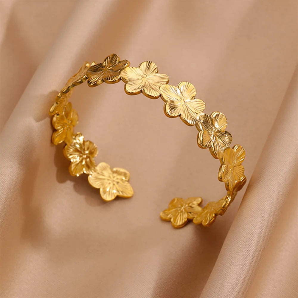 Golden Muse Statement Cuff Collection Bracelet
