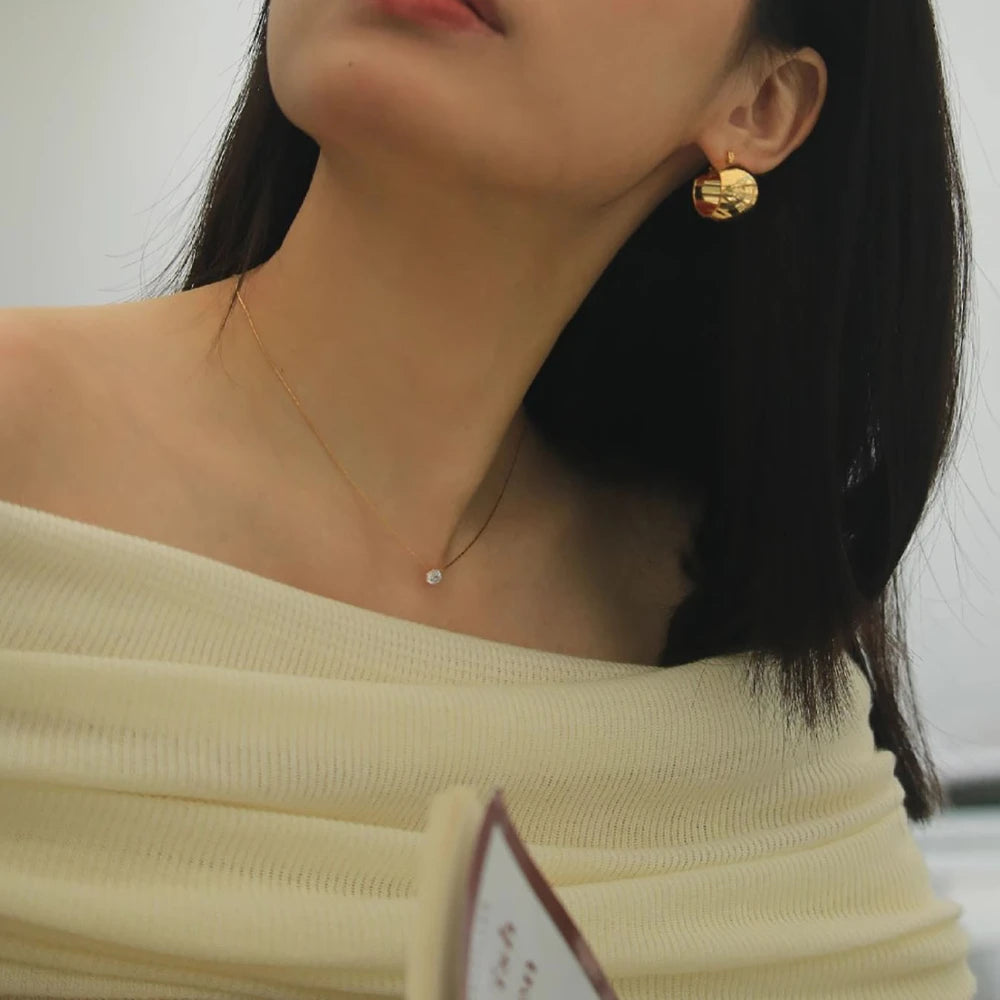 Radiant Minimalist Zircon Necklace