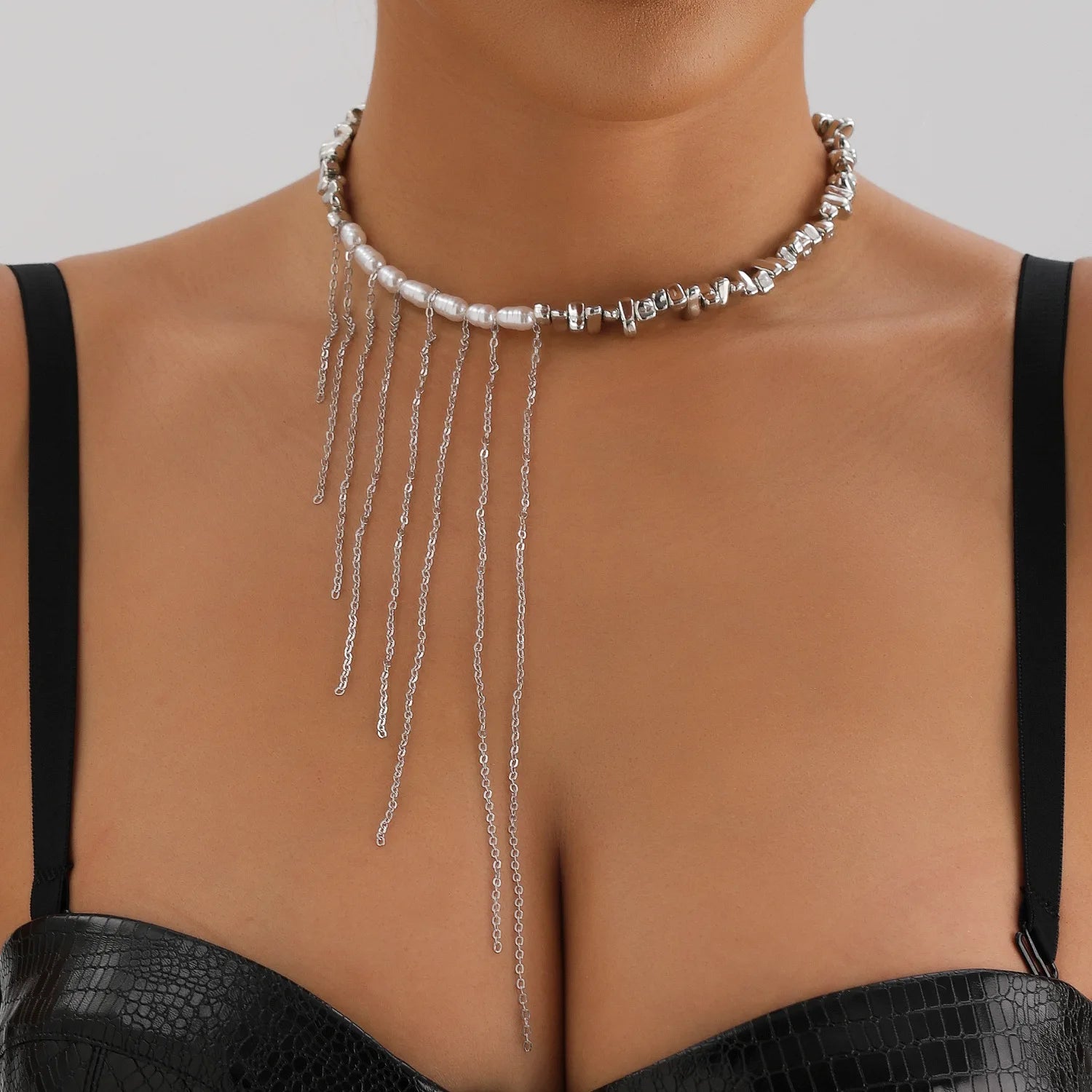 Y2K Crystal Beaded Necklace