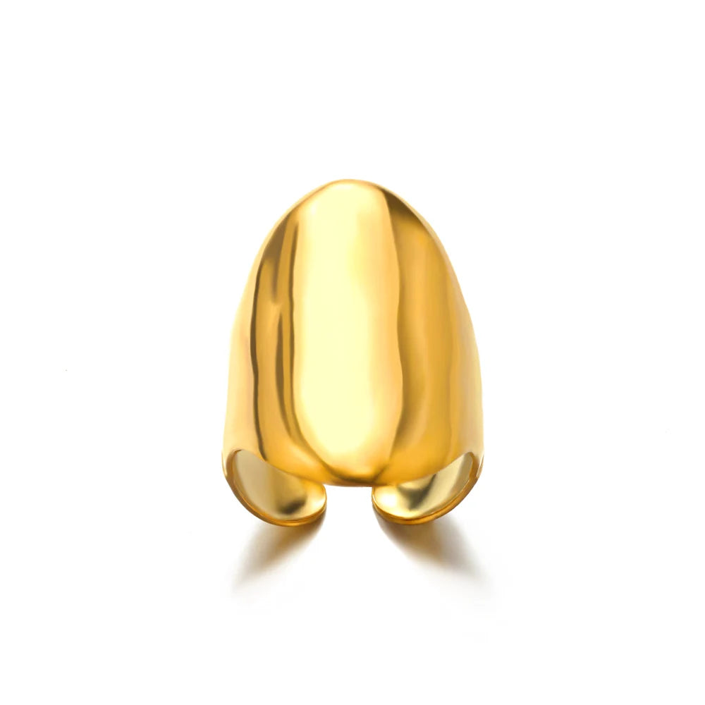 Stainless Steel Gold Rings Set
