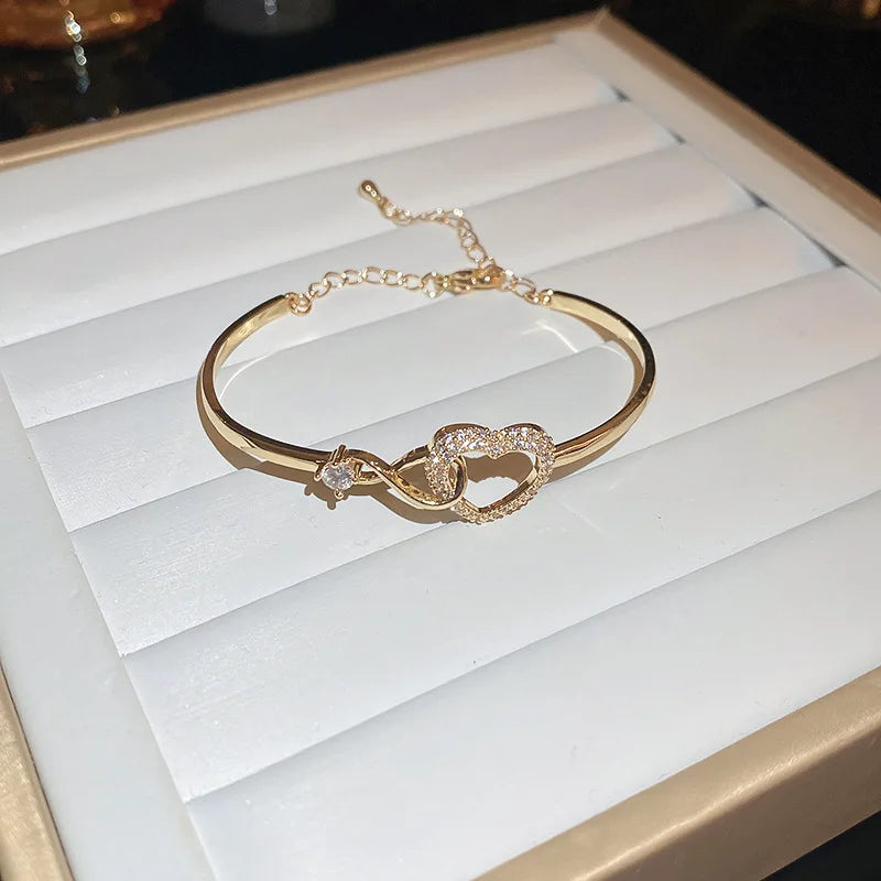 Radiance Knot Zircon Cuff Bracelet