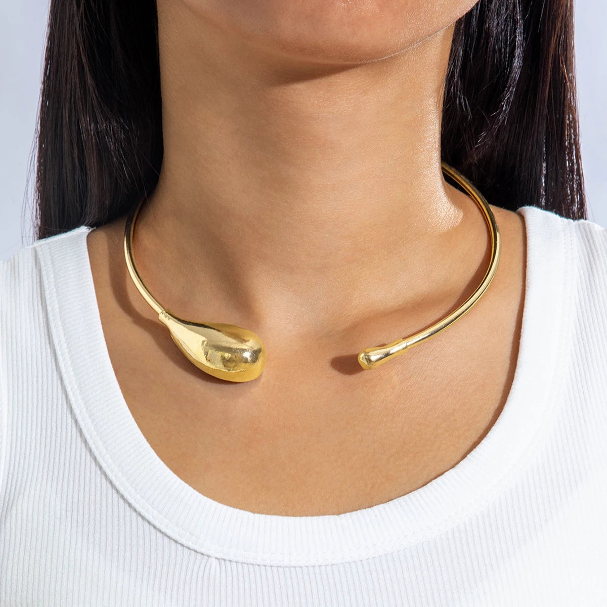Water Drop Open Choker Necklace