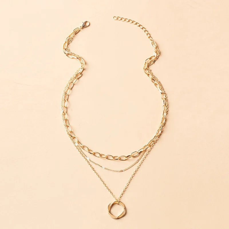 Layered Gold Chain Necklace