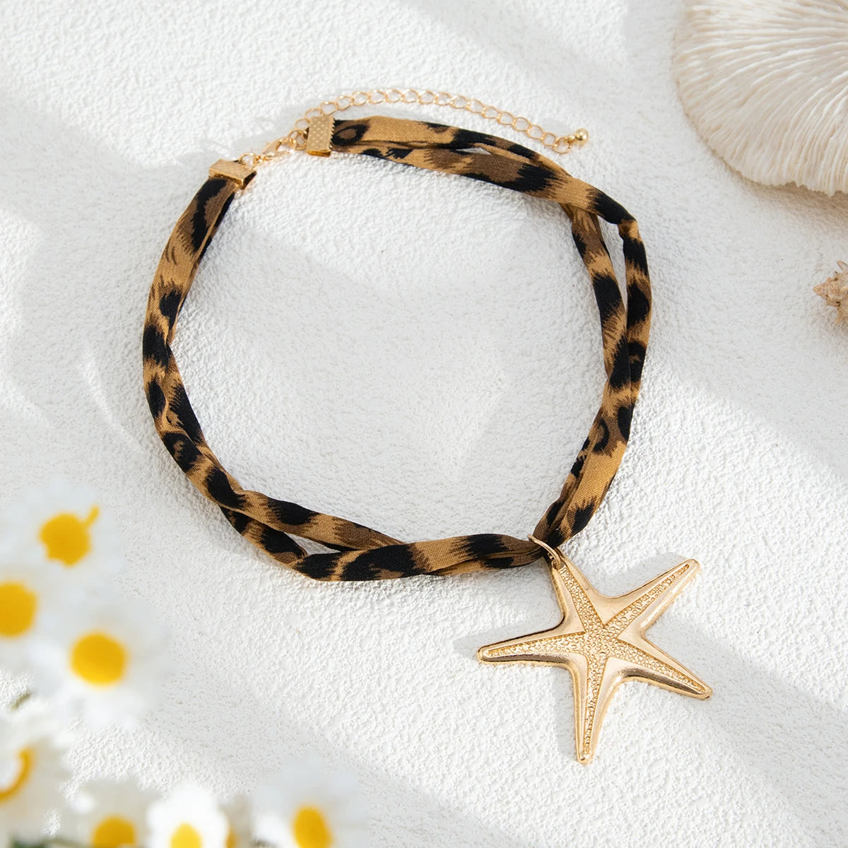 Gold Starfish Pendant Necklace