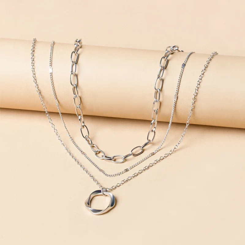 Layered Gold Chain Necklace