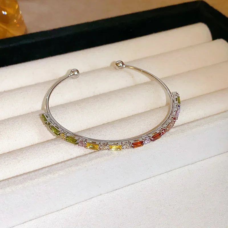 Radiance Knot Zircon Cuff Bracelet