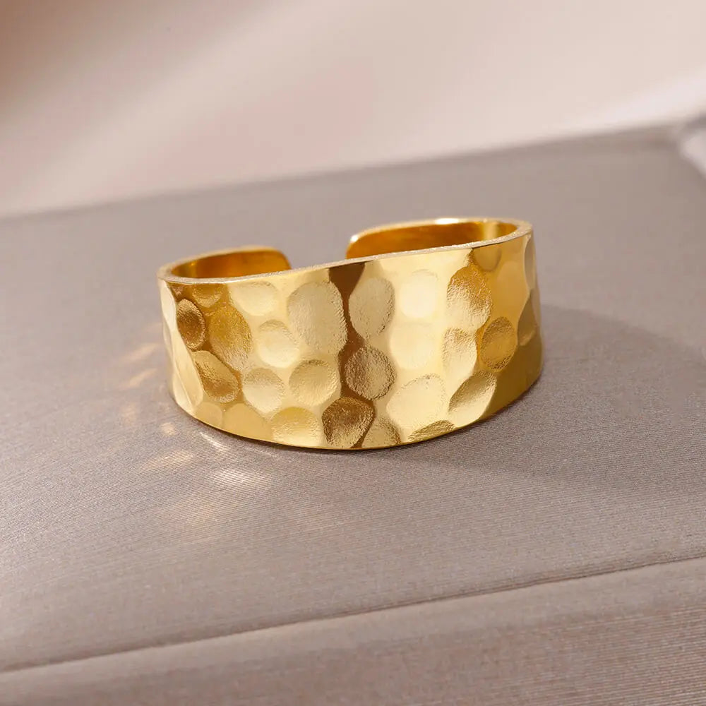 Stainless Steel Gold Rings Set