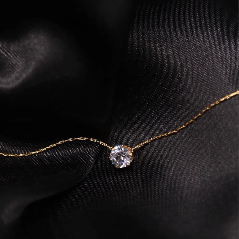 Radiant Minimalist Zircon Necklace