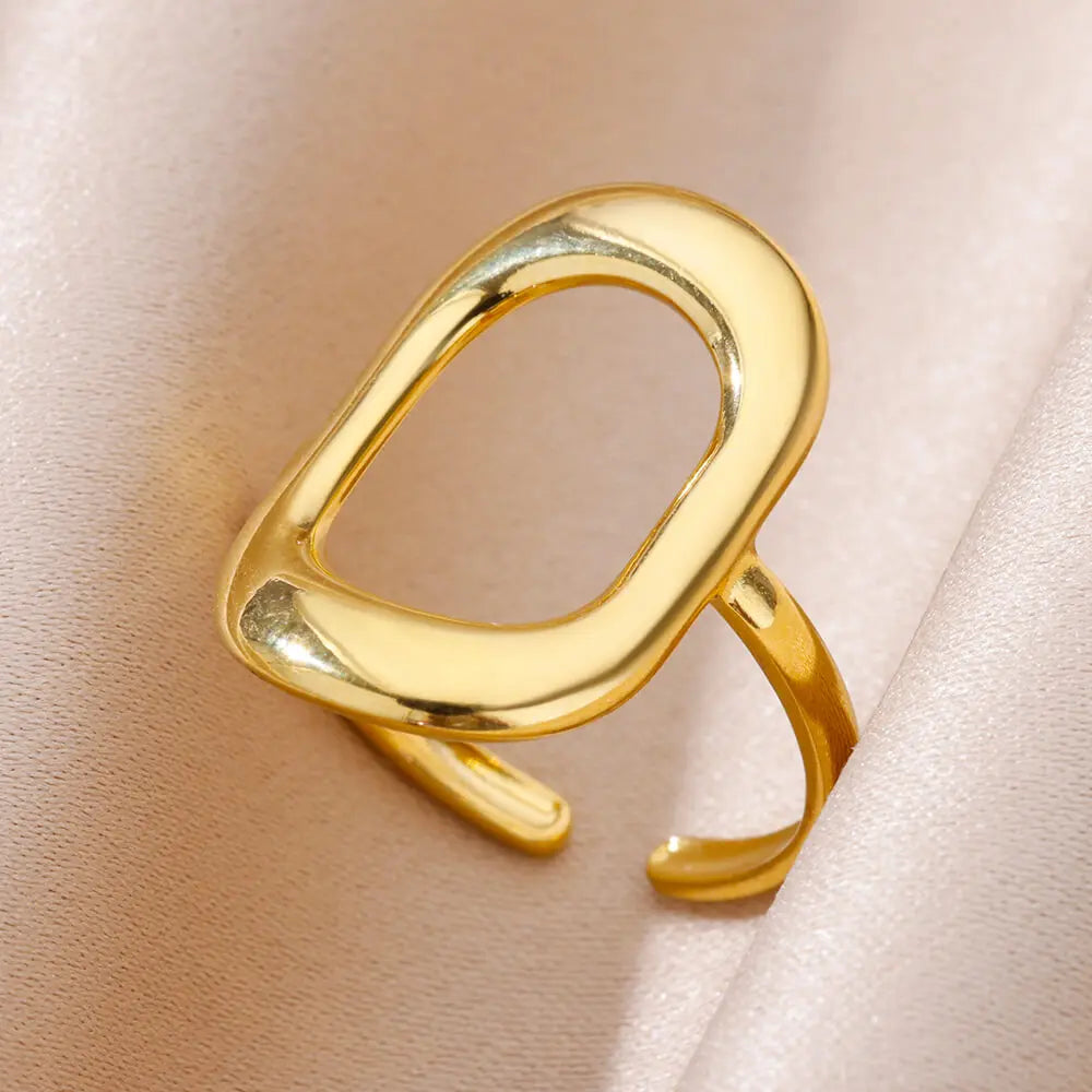 Stainless Steel Gold Rings Set