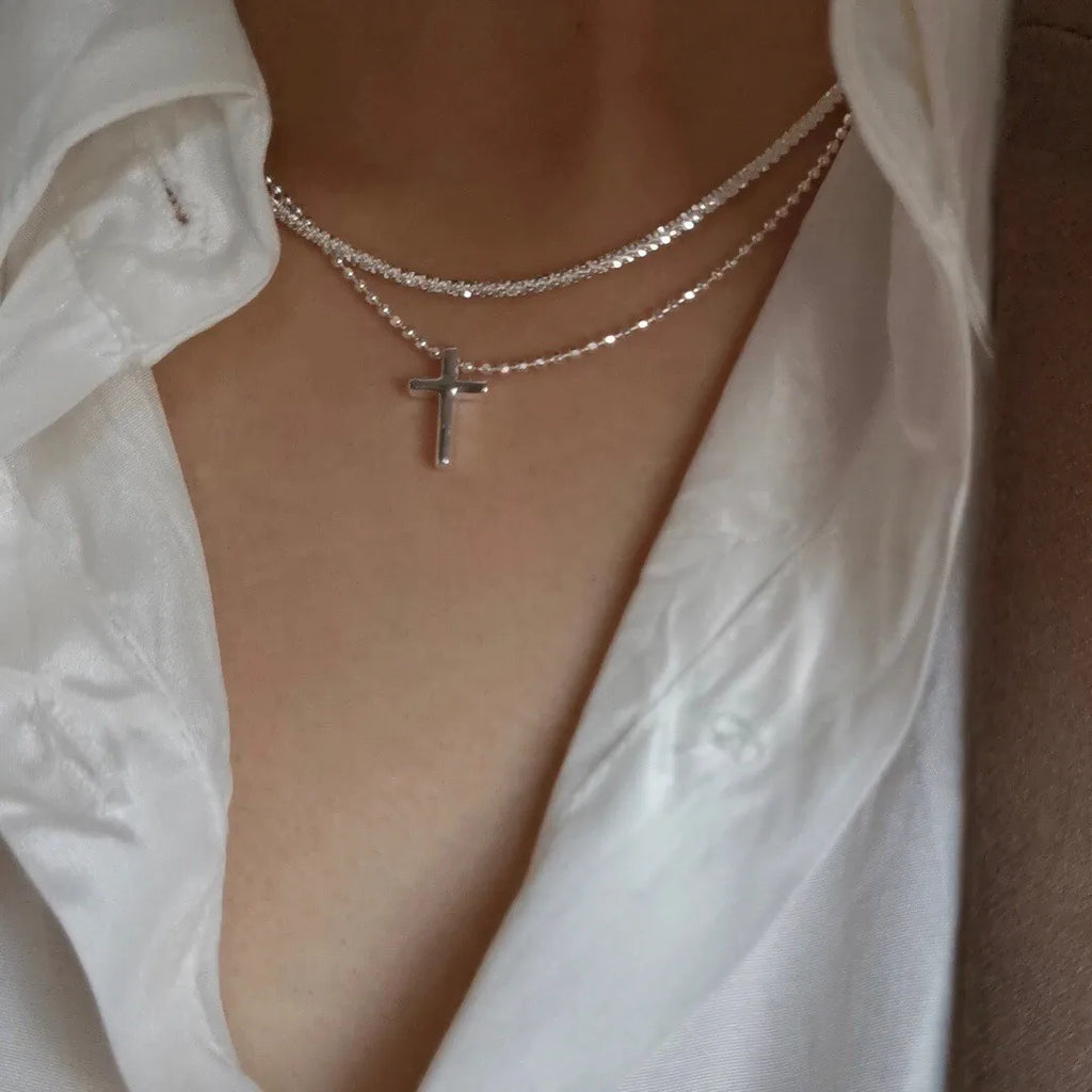Sparkling Silver Choker Necklace