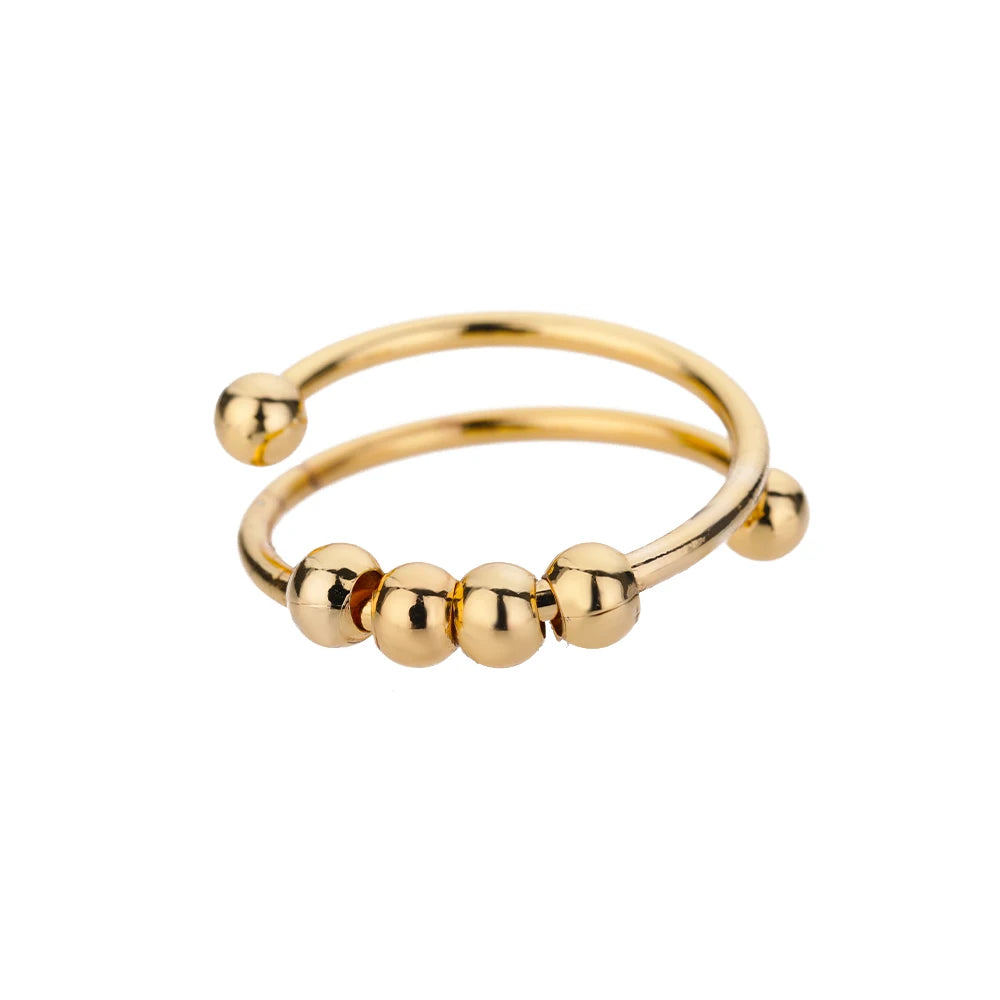 Stainless Steel Gold Rings Set